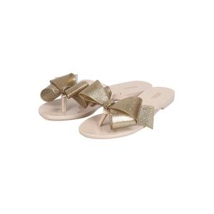 MINI MELISSA girls Mel Harmonic Bow III Beige Glitter